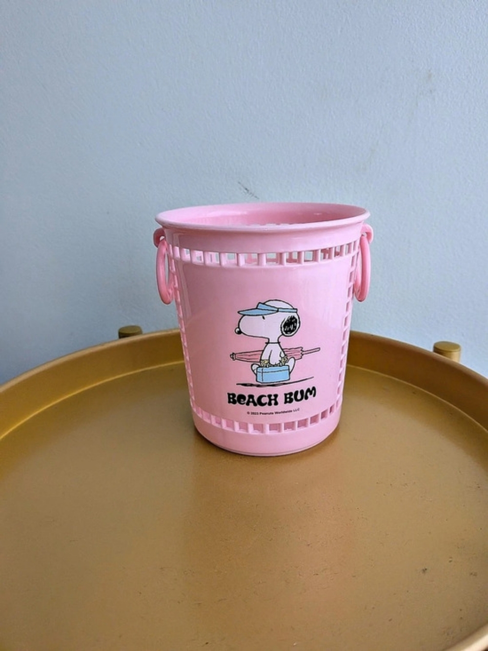 MINISO Peanuts Snoopy Summer Travel Collection Round Storage Container
